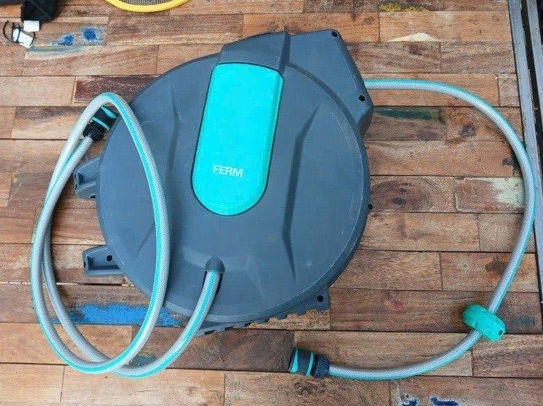 Automatische tuinslanghaspel 25m met lange aansluitslang, Tuin en Terras, Ophalen, Nieuw