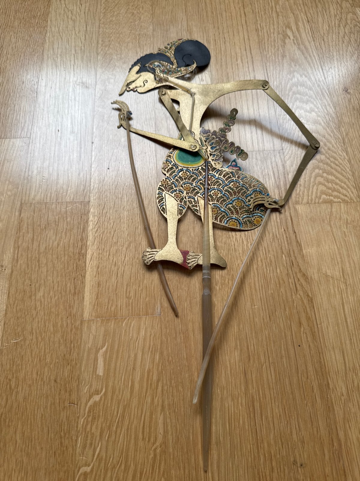Wayang Kulit Pop Arjuna - 30 cm hoog, Ophalen, Gebruikt, Overige typen