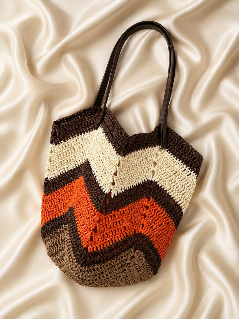 Handgemaakte raffia tas – uniek design, Ophalen of Verzenden, Nieuw, Shopper