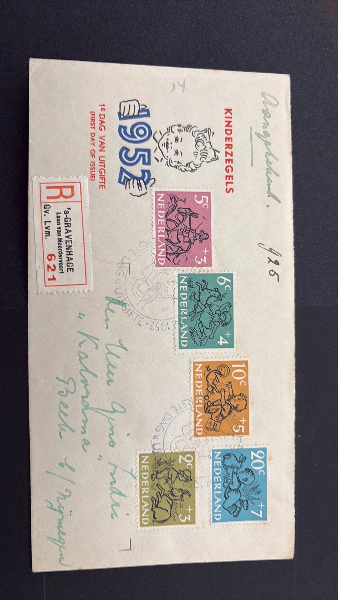 Fdc E 11, 1952, Kinderzegels, beschreven, Ophalen of Verzenden, Beschreven, Nederland