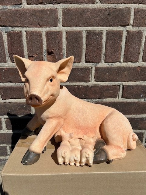 Moeder varken met biggetjes - Tuinbeeld, ., Nieuw, Ophalen of Verzenden, .