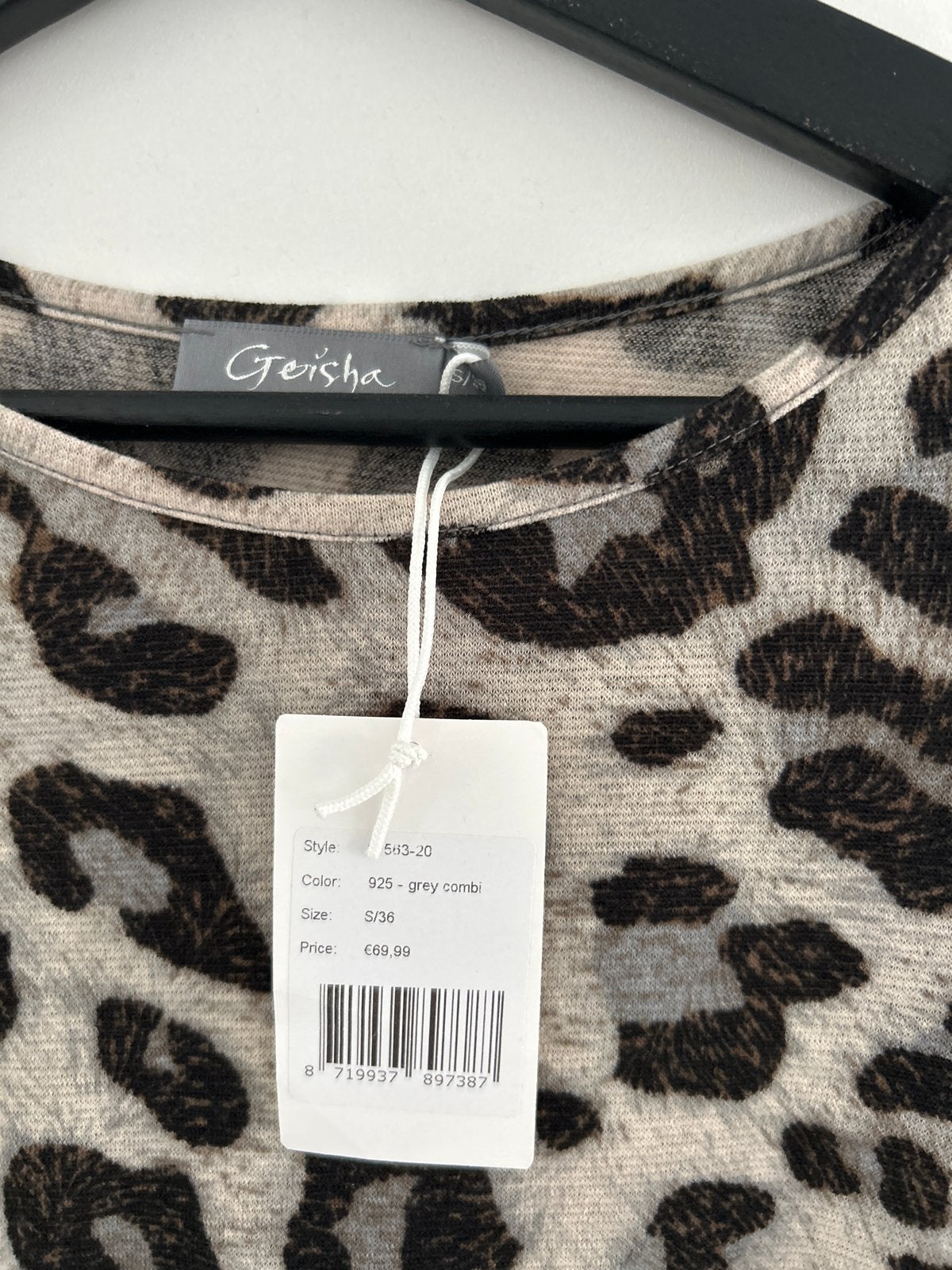 Geisha jurk met luipaardprint, maat 36 (valt ruimer), Meerkleurig, Nieuw, Ophalen of Verzenden, Maat 36 (S)