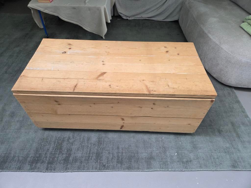 Houten opbergkist / salontafel 130x50x60 cm, Huis en Inrichting, Woonaccessoires | Kisten, Ophalen, Gebruikt, 100 tot 150 cm, 50 tot 75 cm
