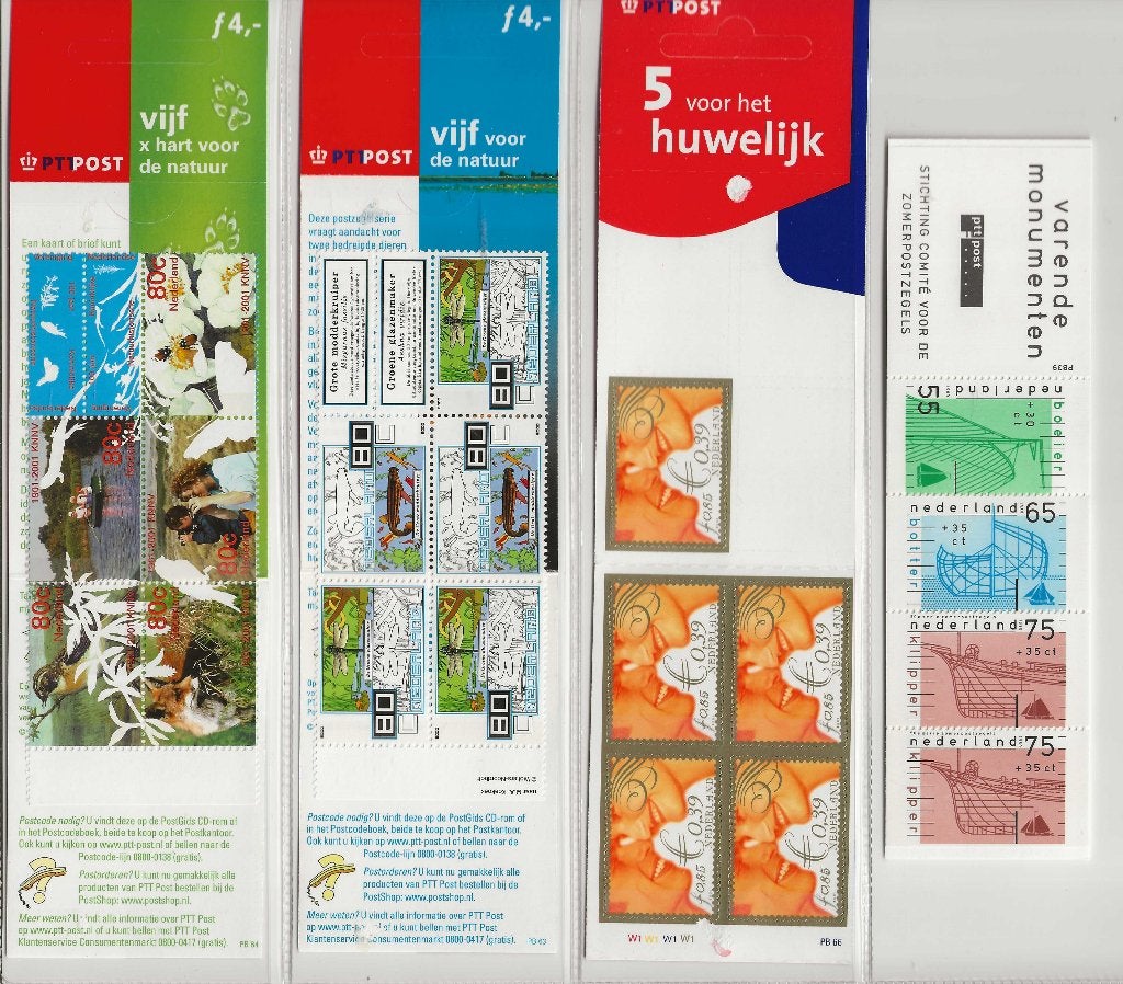 PTT Post Postzegelboekjes - Vijf voor de natuur & huwelijk, Ophalen of Verzenden, Na 1940, Postfris