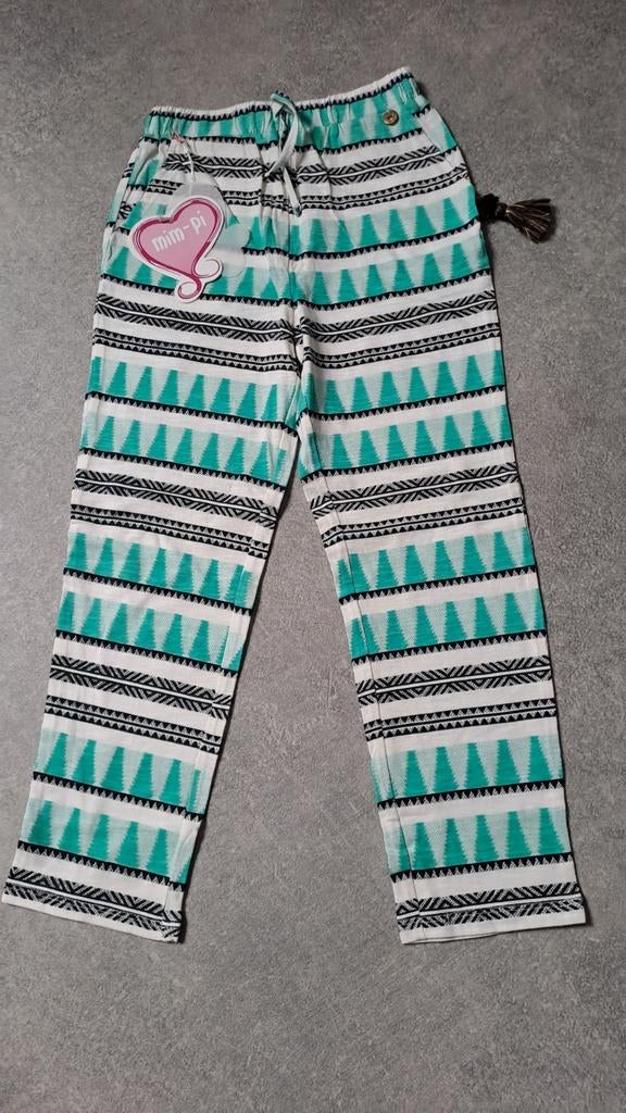 Nieuwe Mim-Pi zomerbroek maat 116 met vrolijk patroon, Kinderen en Baby's, Kinderkleding | Maat 116, Broek, Meisje, Nieuw, Ophalen of Verzenden