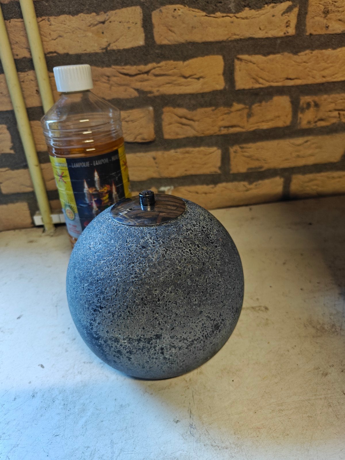 Moderne olielamp - Grijs/Zwart, Ophalen, Gebruikt, Modern, Grijs