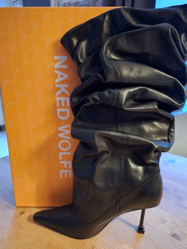 Nieuwe Naked Wolfe Vern laarzen 100% leder, Hoge laarzen, Zwart, Nieuw, Ophalen of Verzenden