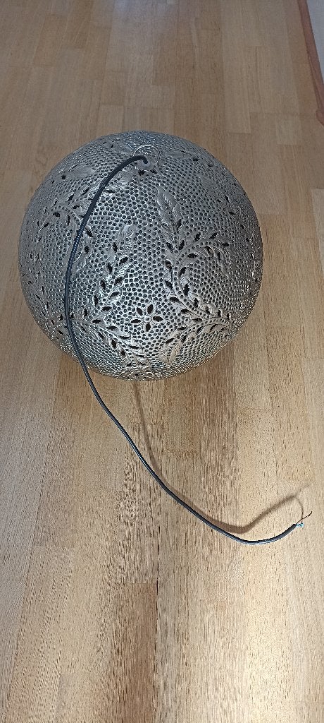 Bolvormige moderne hanglamp met gekleurd glas, Ophalen, Gebruikt, E27 (groot), Glas