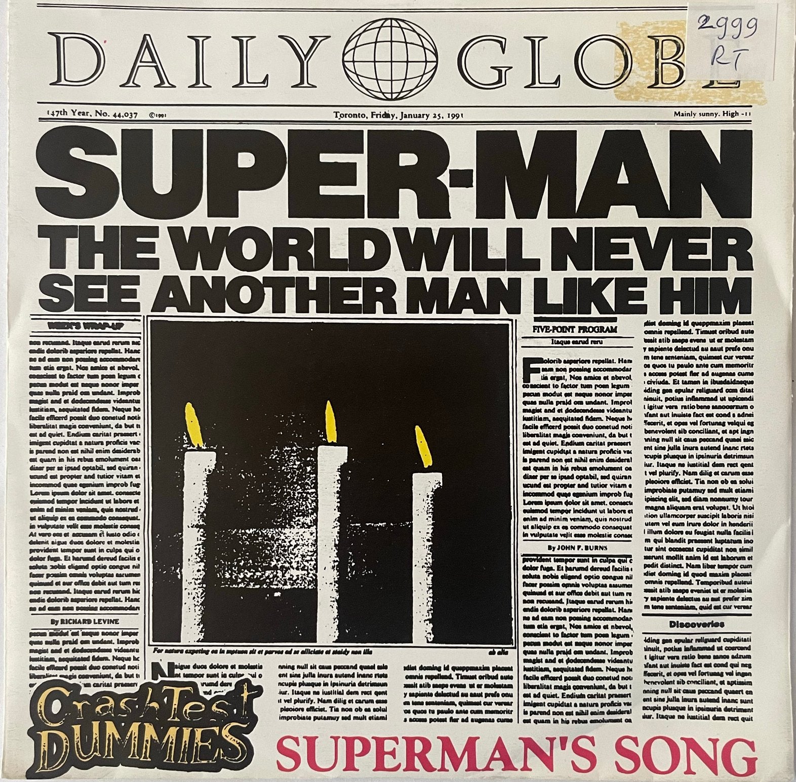 Crash Test Dummies - Superman’s song / At my funeral, Verzenden, Zo goed als nieuw, Pop