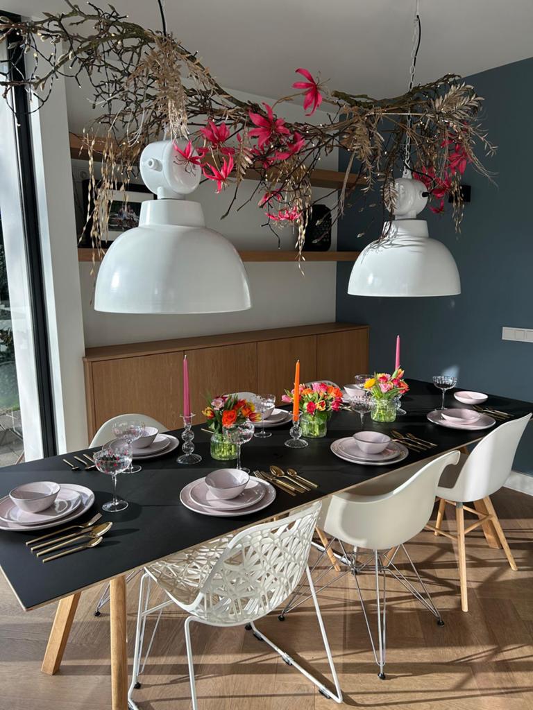 Hay Copenhague CPH30 zwart tafel--eiken onderstel -300x90 cm, Huis en Inrichting, Tafels | Eettafels, 200 cm of meer, Zo goed als nieuw