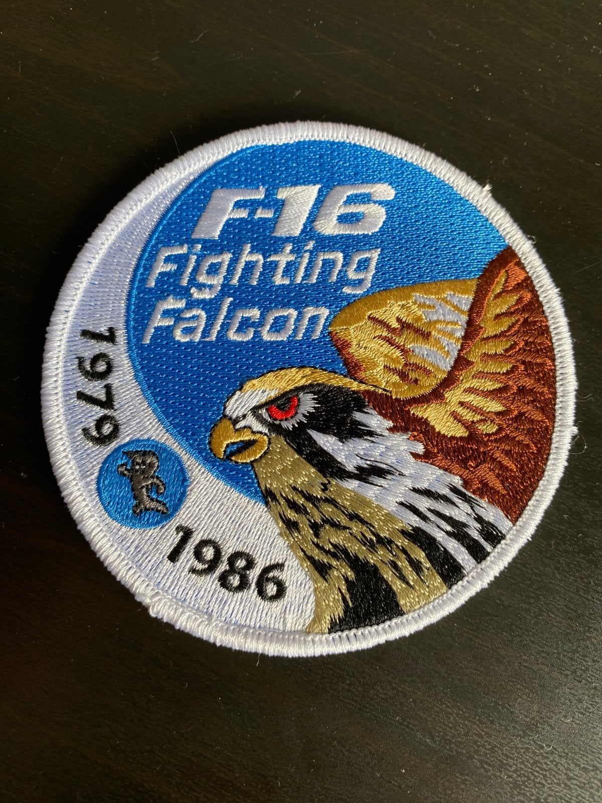 F-16 Fighting Falcon Patch 1979-1986, Ophalen of Verzenden, Luchtmacht, Nederland, Embleem of Badge