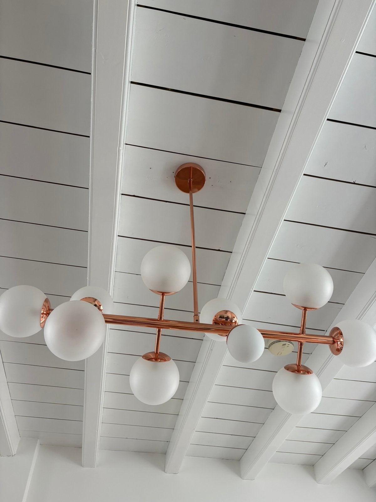 Bollen moleculen hanglamp rose goud, Ophalen, Zo goed als nieuw