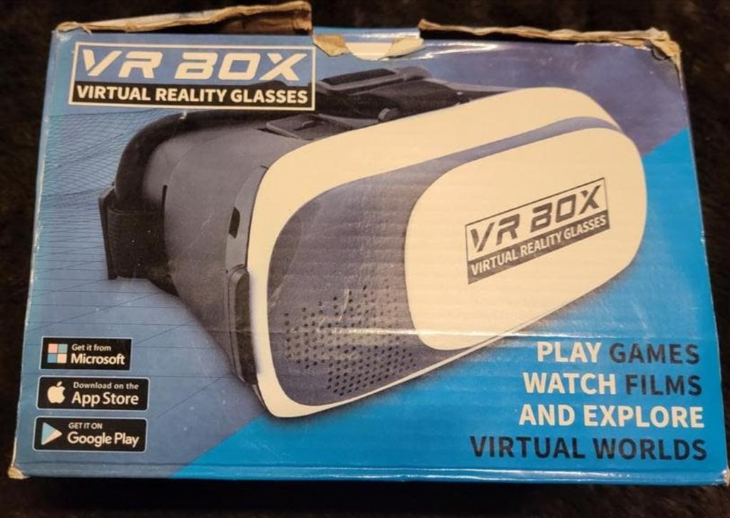 VR Box Virtual Reality Bril - Speel games, kijk films, Ophalen of Verzenden, Zo goed als nieuw, VR-bril, Telefoon
