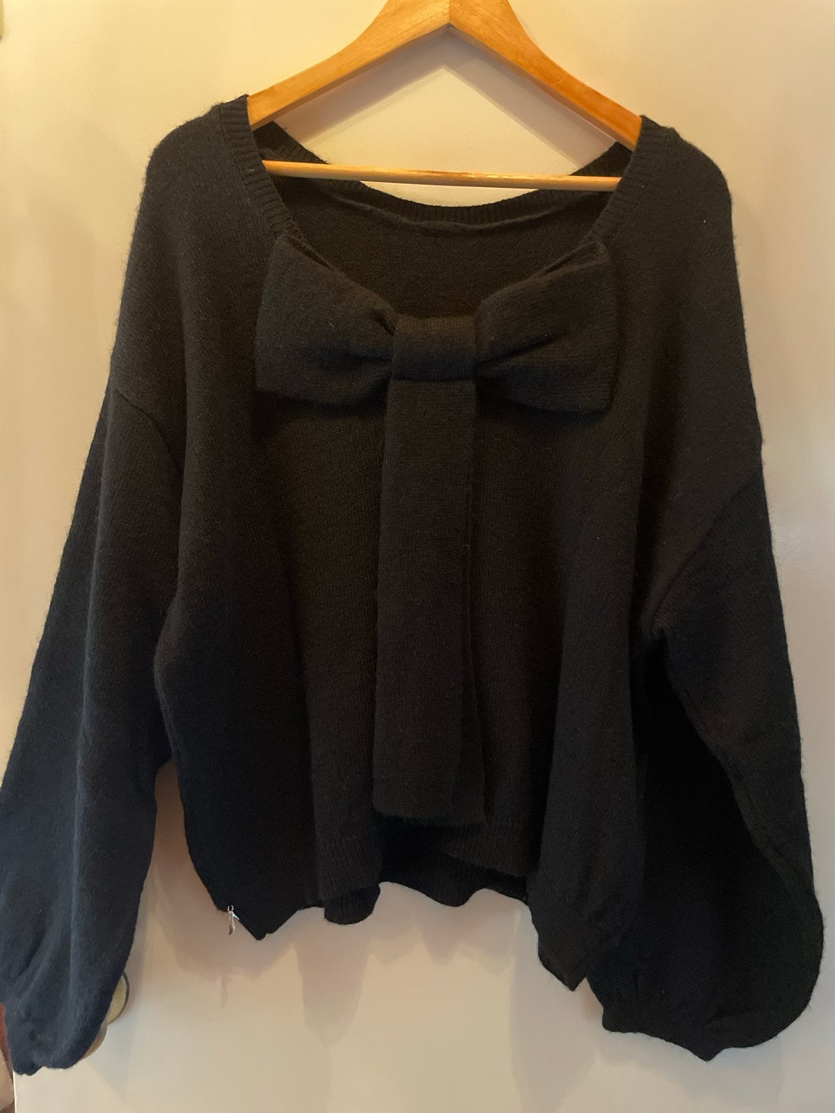 Jansen Amsterdam Zwarte Trui met Strik - Maat XL, Ophalen of Verzenden, Zo goed als nieuw, Maat 46/48 (XL) of groter, Zwart