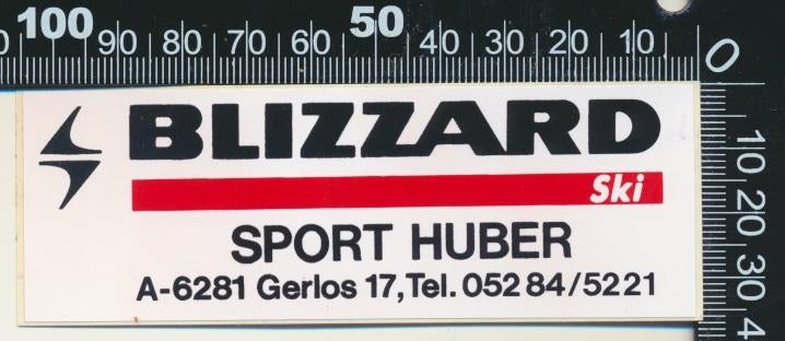 Sticker: Sport Huber - Blizzard Ski - Gerlos (2), Ophalen of Verzenden, Zo goed als nieuw, Bedrijf of Vereniging