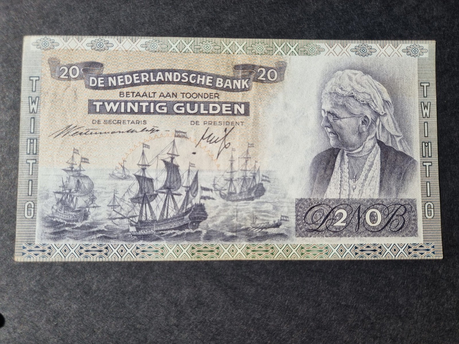 20 gulden 1941 emma Replacement, Ophalen of Verzenden, 25 gulden, Los biljet