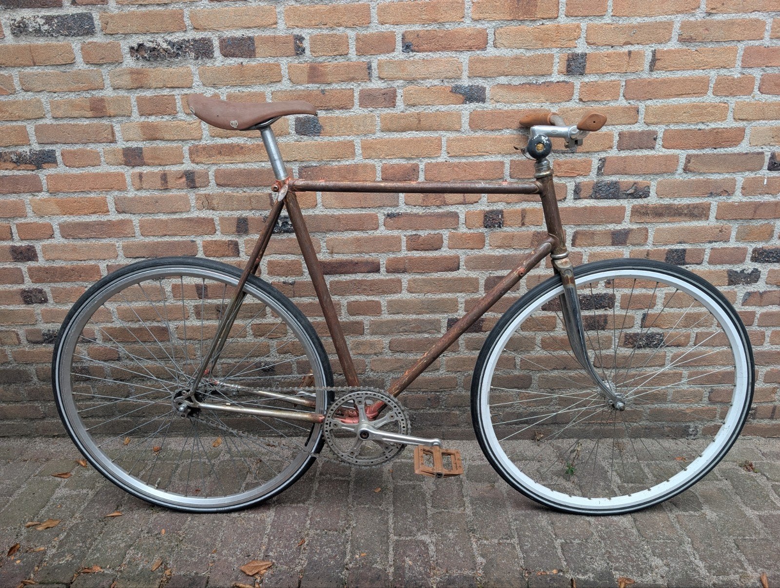 Singlespeed fiets met unieke radlook, Ophalen, Gebruikt, Velgrem, Overige merken