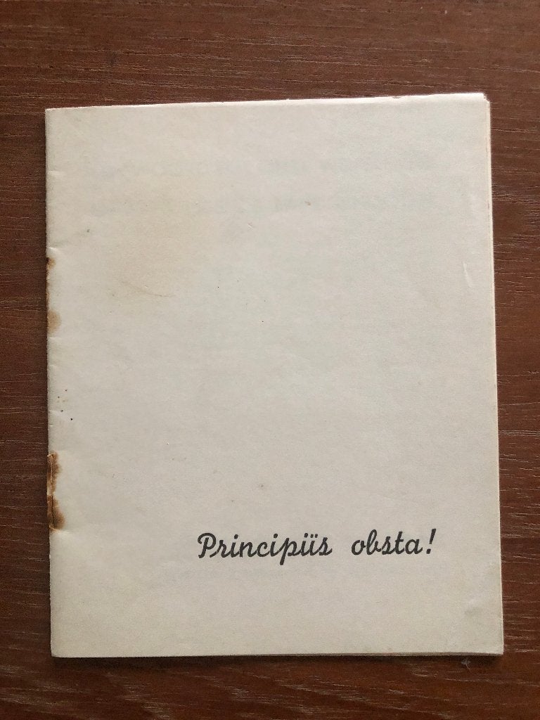 vroeg verzet (begin 1941). Principiis obsta! Dit betekent:, Verzamelen, Militaria | Tweede Wereldoorlog, Verzenden, Nederland