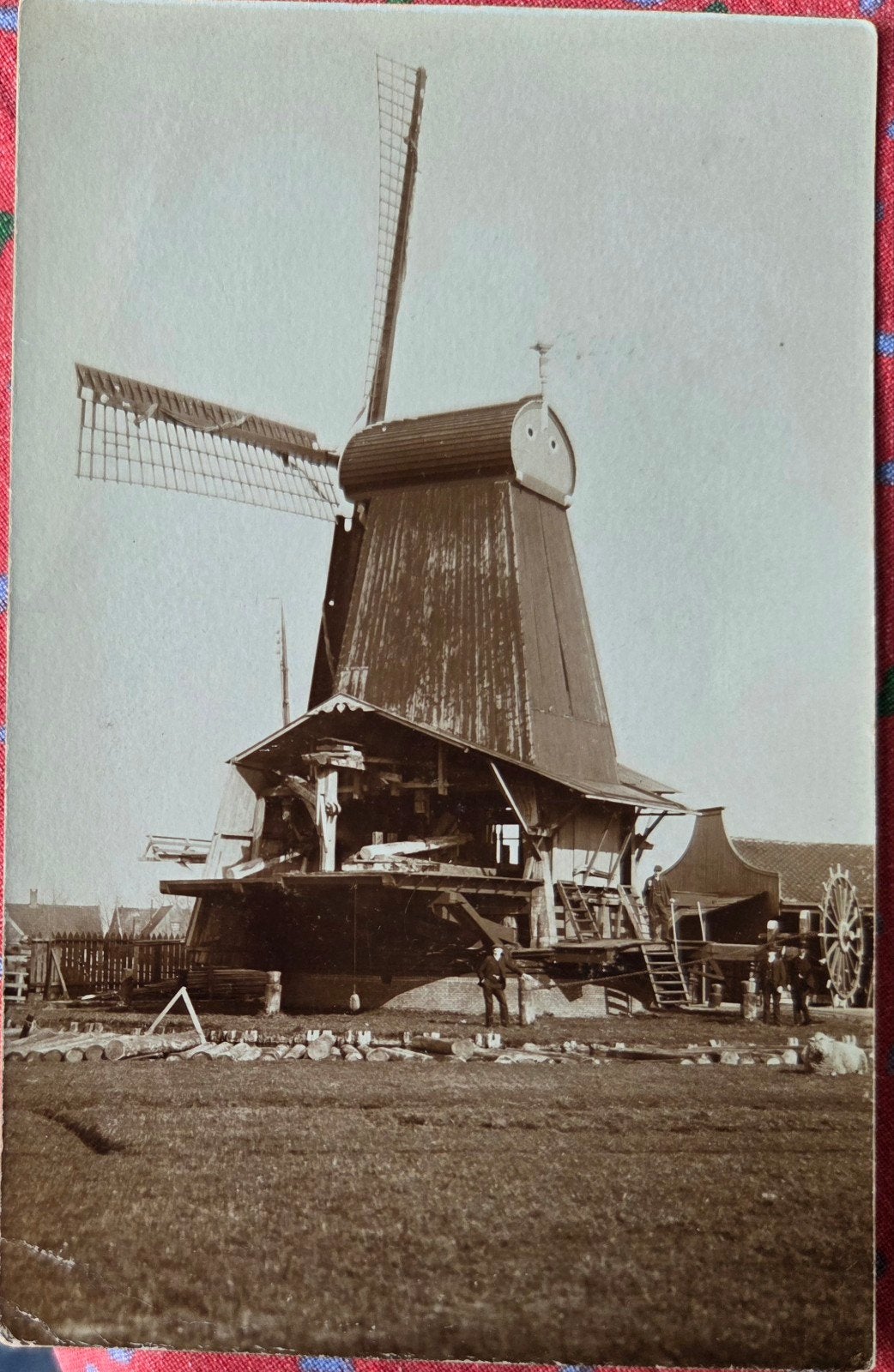 Zaandijk molen de Windhond fotokaart, Verzamelen, Foto's en Prenten, Ophalen of Verzenden, Voor 1940, Zo goed als nieuw