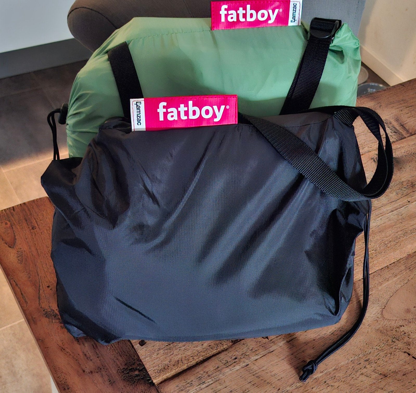 ~ Fatboy Lamzac Luchtbed  Groen zgan en Zwart nieuw ~, Ophalen of Verzenden, Zo goed als nieuw, 1-persoons