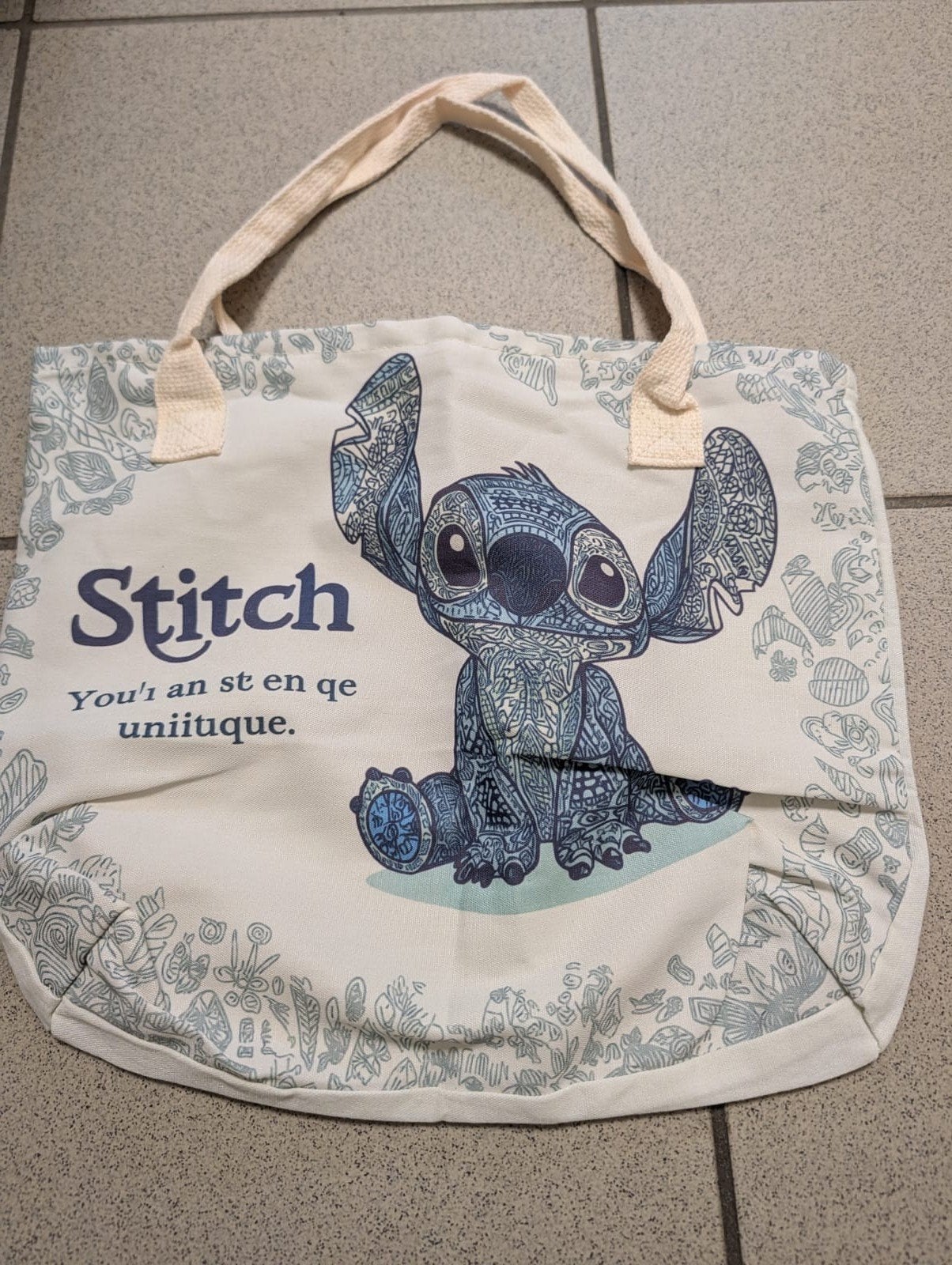 Stitch Shopper Tas - Uniek Design, Ophalen of Verzenden, Nieuw, Wit, Shopper