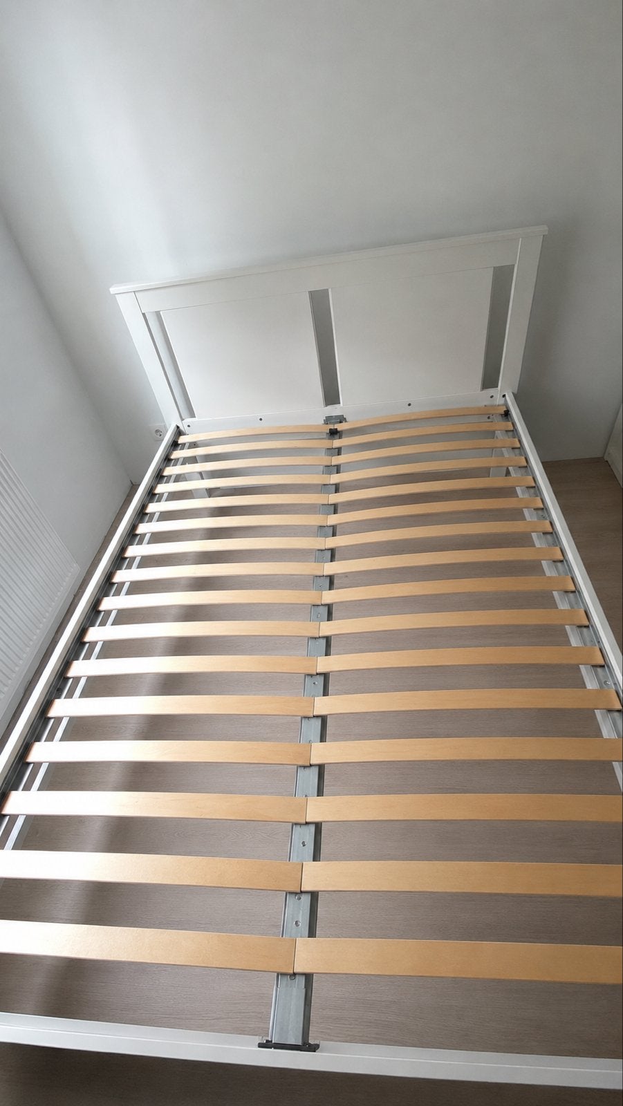 Ikea bed 140x200 cm met lattenbodem en opberglades, Huis en Inrichting, Ophalen, Gebruikt, Wit, Tweepersoons