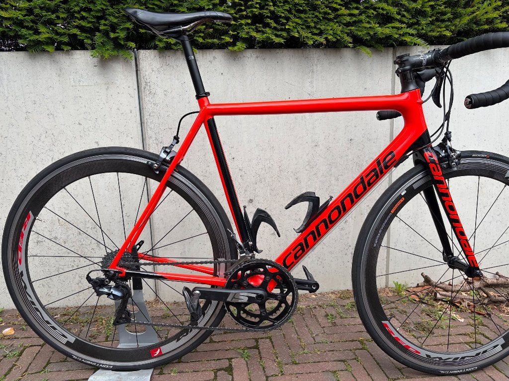 Racefiets, cannondale Supersix EVO, maat 56, Fietsen en Brommers, Fietsen | Racefietsen, Gebruikt, Carbon, Meer dan 20 versnellingen