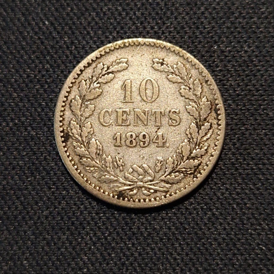 10 cent 1894, Verzenden, Zilver, 10 cent, Koningin Wilhelmina