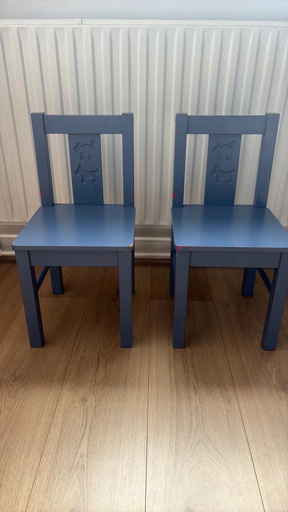 2 geverfde ikea stoeltjes, Kinderen en Baby's, Kinderkamer | Tafels en Stoelen, Ophalen, Gebruikt, Stoel(en)