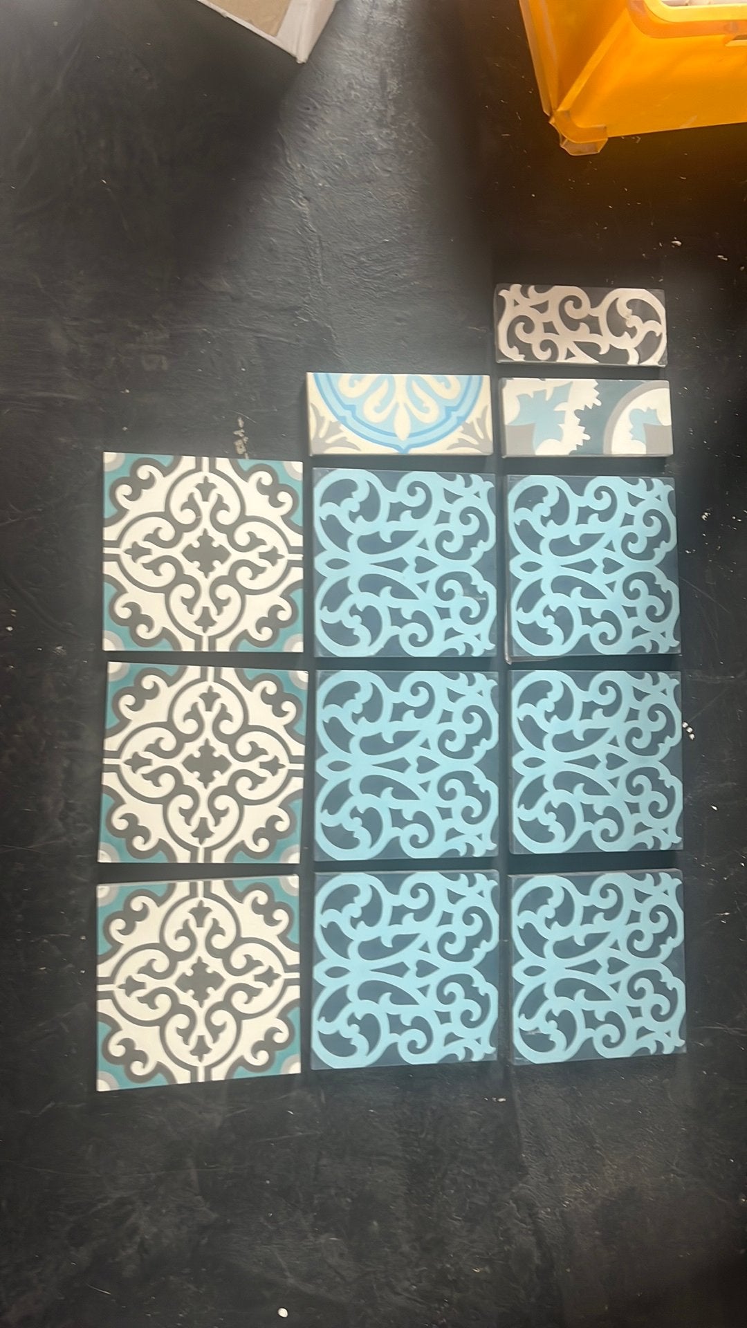 Azule Portugese cementtegels 9 stuks. Nieuw. 20x 20 cm, Ophalen, Overige materialen, Overige typen, Nieuw