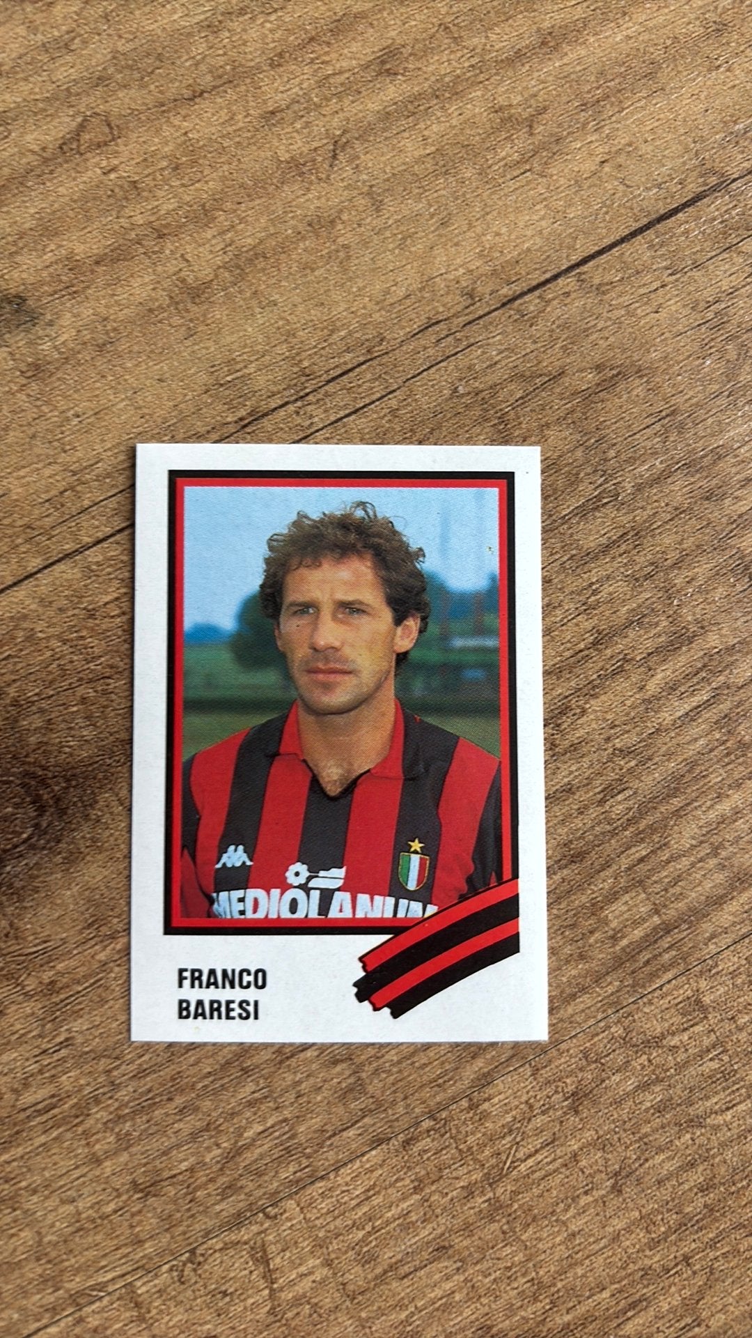 Voetbalplaatje Euroflash 1989 baresi ac milan, Ophalen of Verzenden, Zo goed als nieuw, Buitenlandse clubs