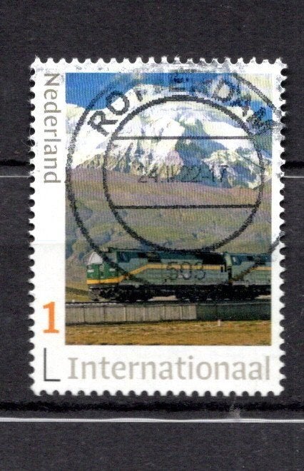 gestempelde zegel. Persoonlijke: Trein, internationaal, Ophalen of Verzenden, Na 1940, Gestempeld