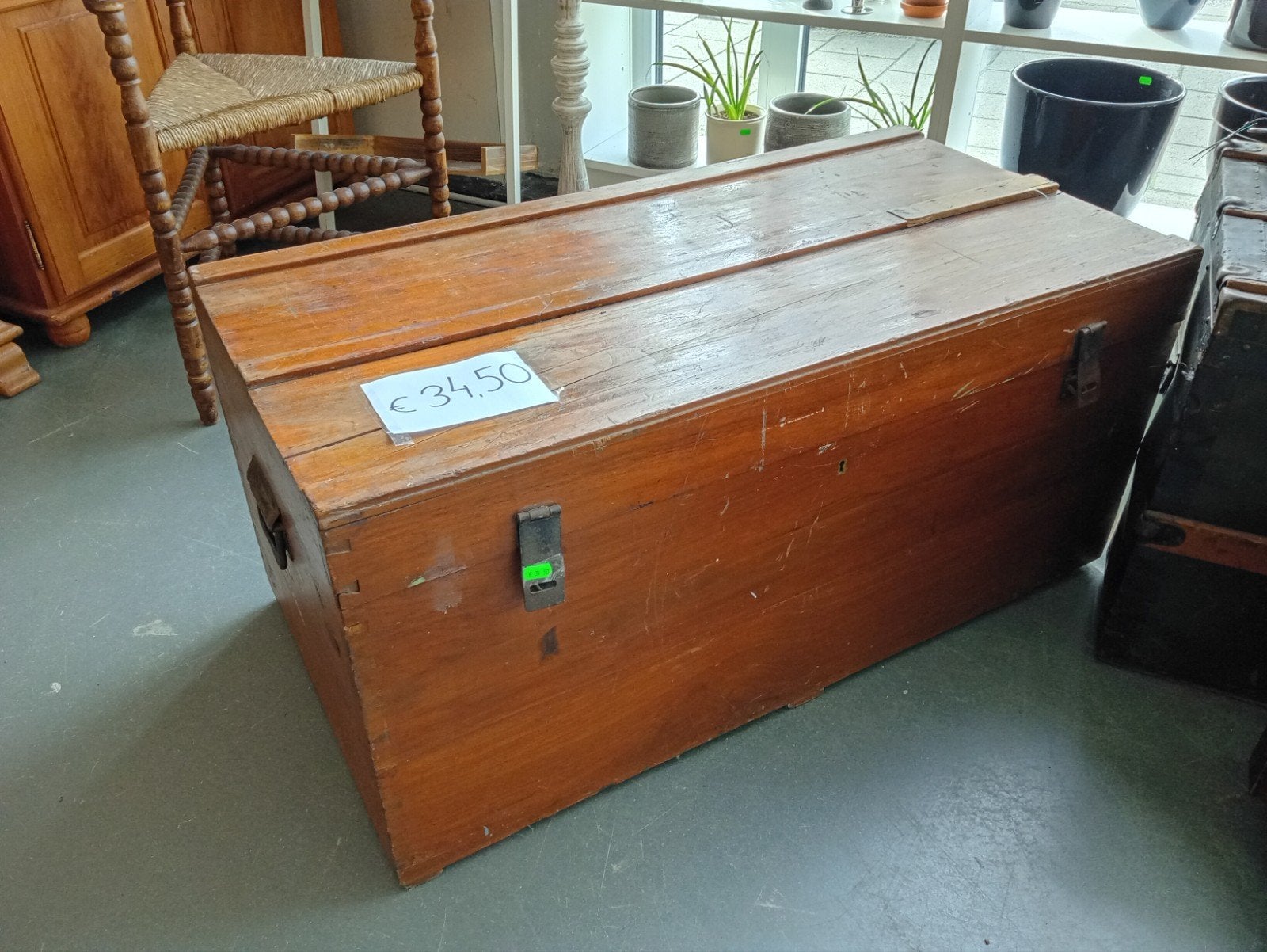 Antieke Dekenkist, Rotterdamse Lloyd, Hout, Ophalen, Gebruikt
