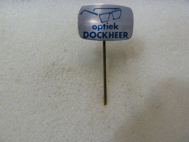 Vintage Optiek Dockheer Speldje/Pin, Verzamelen, Ophalen of Verzenden, Gebruikt, Overige onderwerpen, Speldje of Pin