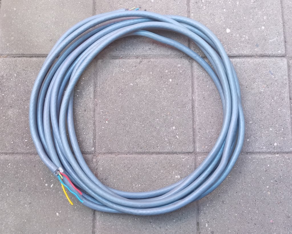 VO-YMvK kabel, 4 aders (12 m), Doe-het-zelf en Verbouw, Elektra en Kabels, Ophalen, Gebruikt, Overige merken, Kabel of Snoer