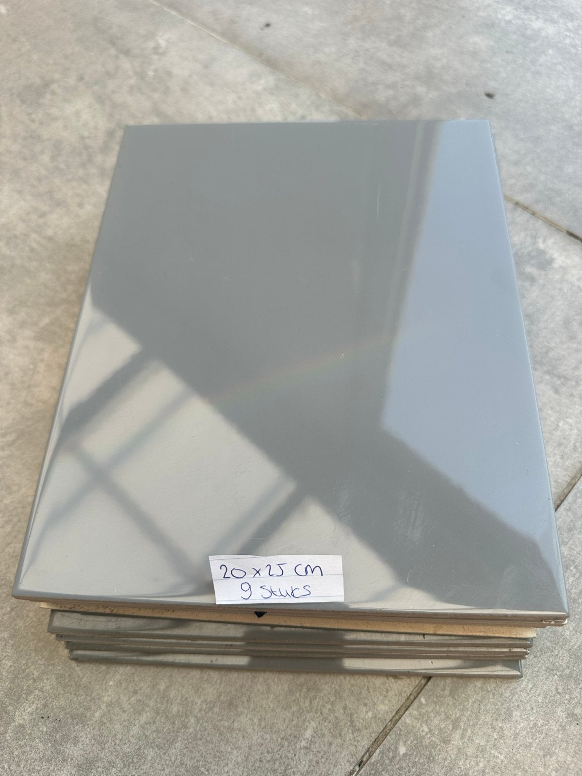 Grijze wandtegels 20x25 cm (9 stuks), Ophalen of Verzenden, Nieuw