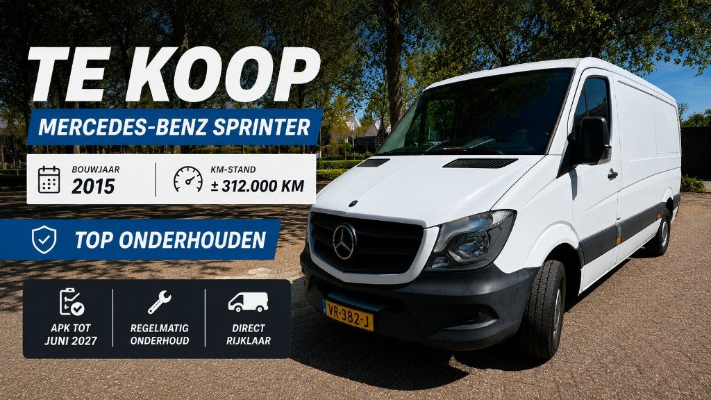 Mercedes-Benz Sprinter, Auto's, Bestelauto's, 13 km/l, Euro 5, Stof, 129 pk