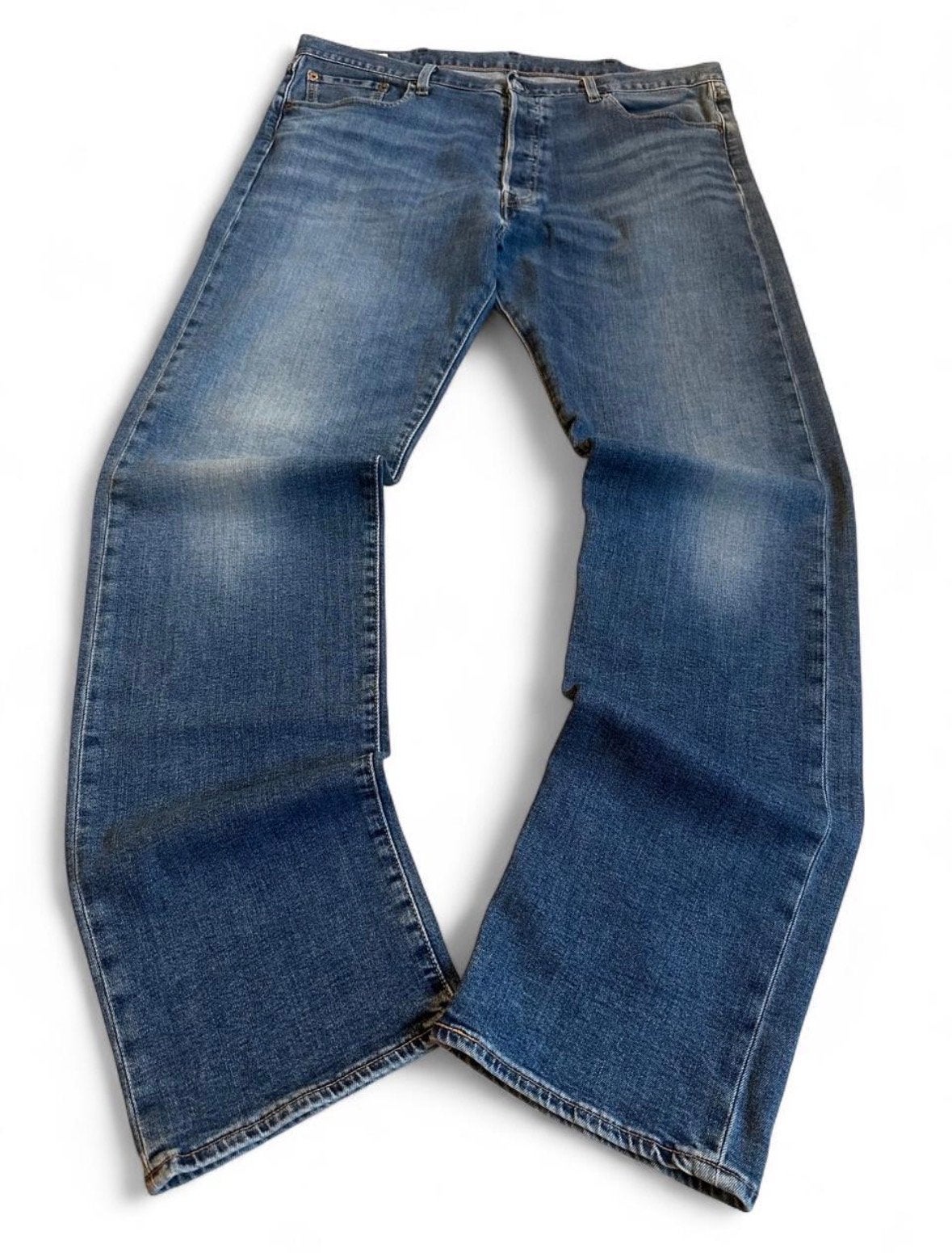 Levi's 501 Straight Leg Jeans W38 L34 Blauw Denim, Ophalen of Verzenden, Gedragen, Blauw, W36 - W38 (confectie 52/54)