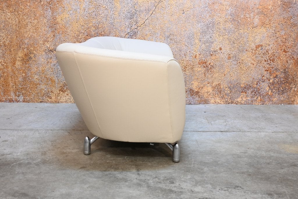 NIEUW beklede leren Leolux Pupilla design bank, Leolux, Leolux, 150 tot 200 cm, 75 tot 100 cm
