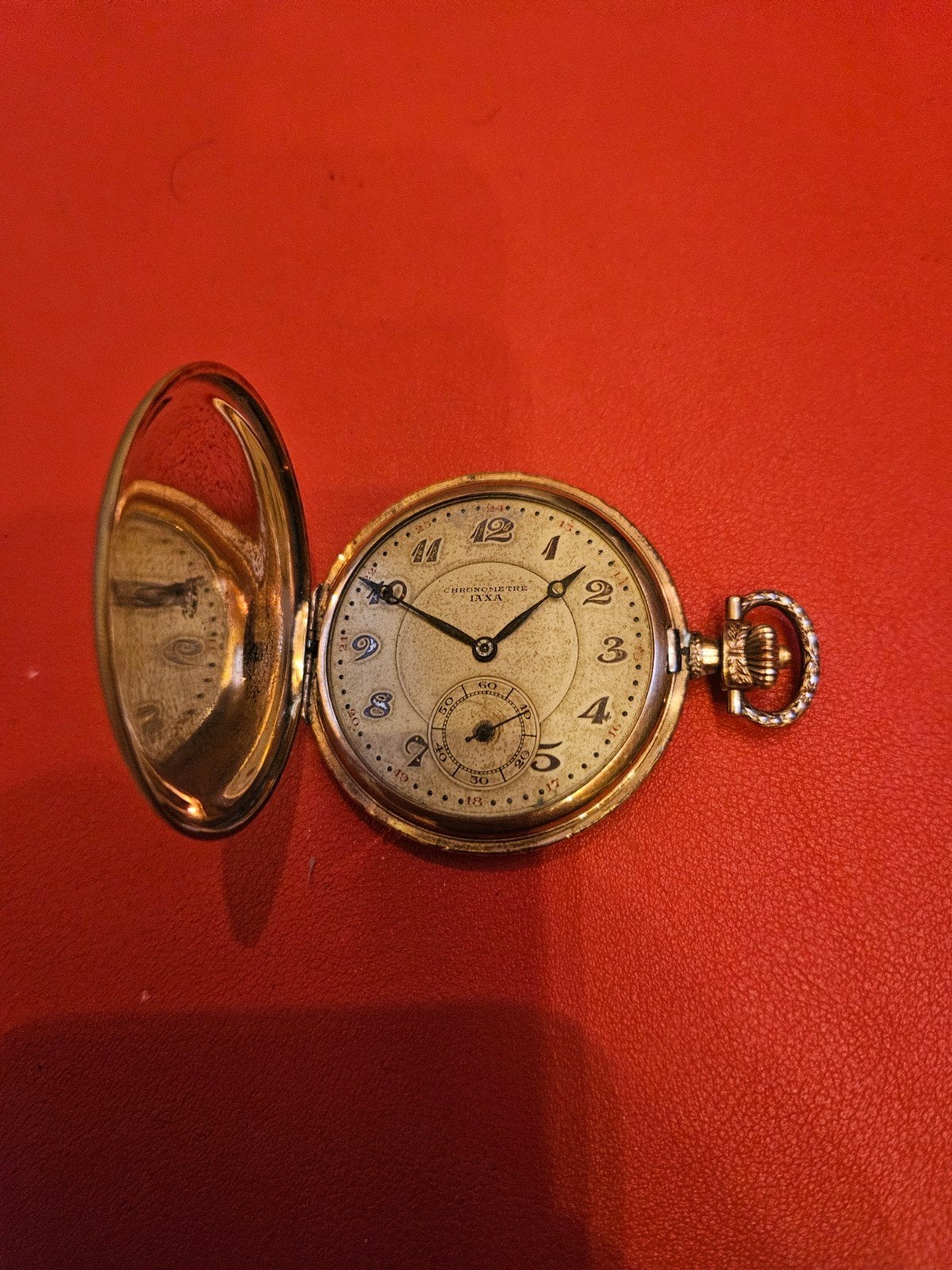 Antieke IAXA Chronometre zakhorloge voor liefhebbers, Sieraden, Tassen en Uiterlijk, Verzenden, Staal, Overige merken