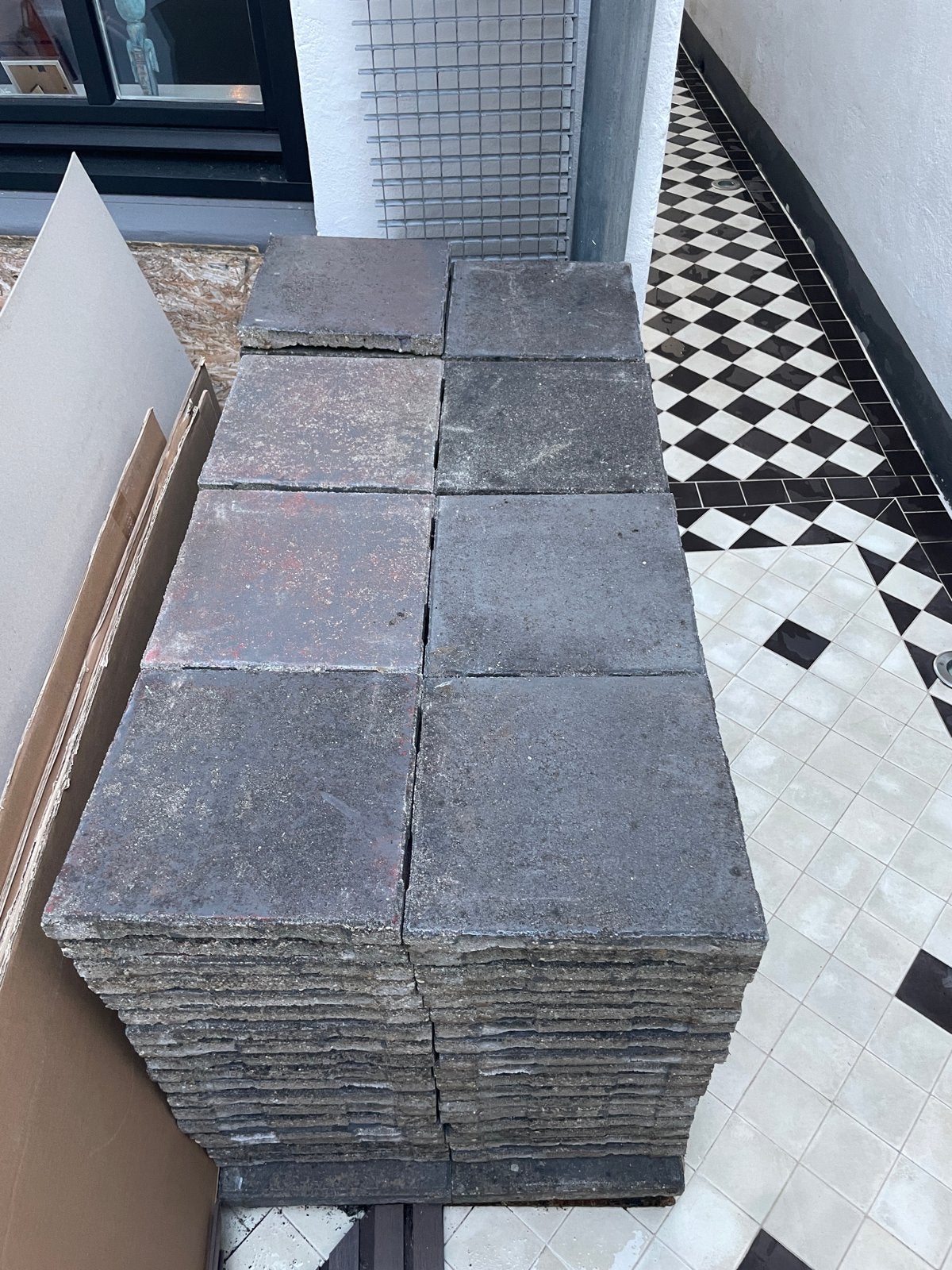 Gratis ophalen: terrastegels 30x30cm, Ophalen, Overige materialen, Gebruikt, 20 tot 40 cm