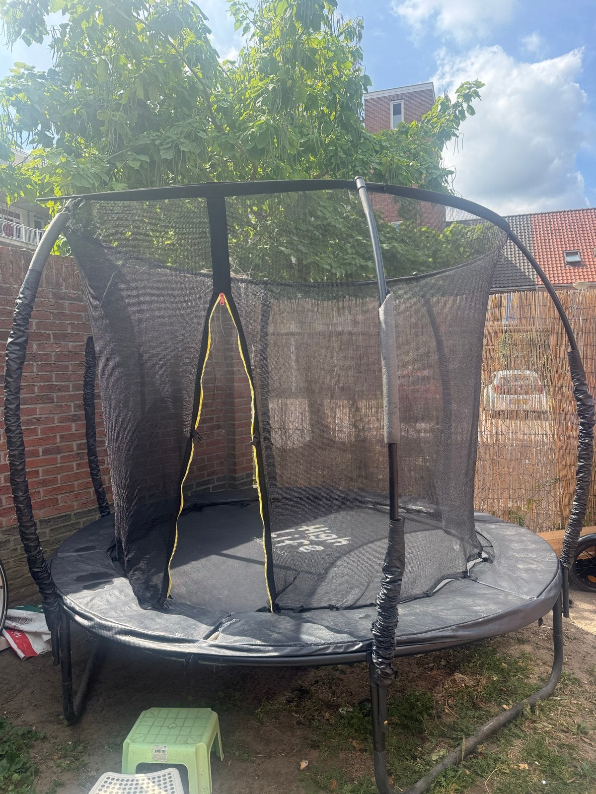High Life Trampoline Ø244 cm met veiligheidsnet, Ophalen, Gebruikt