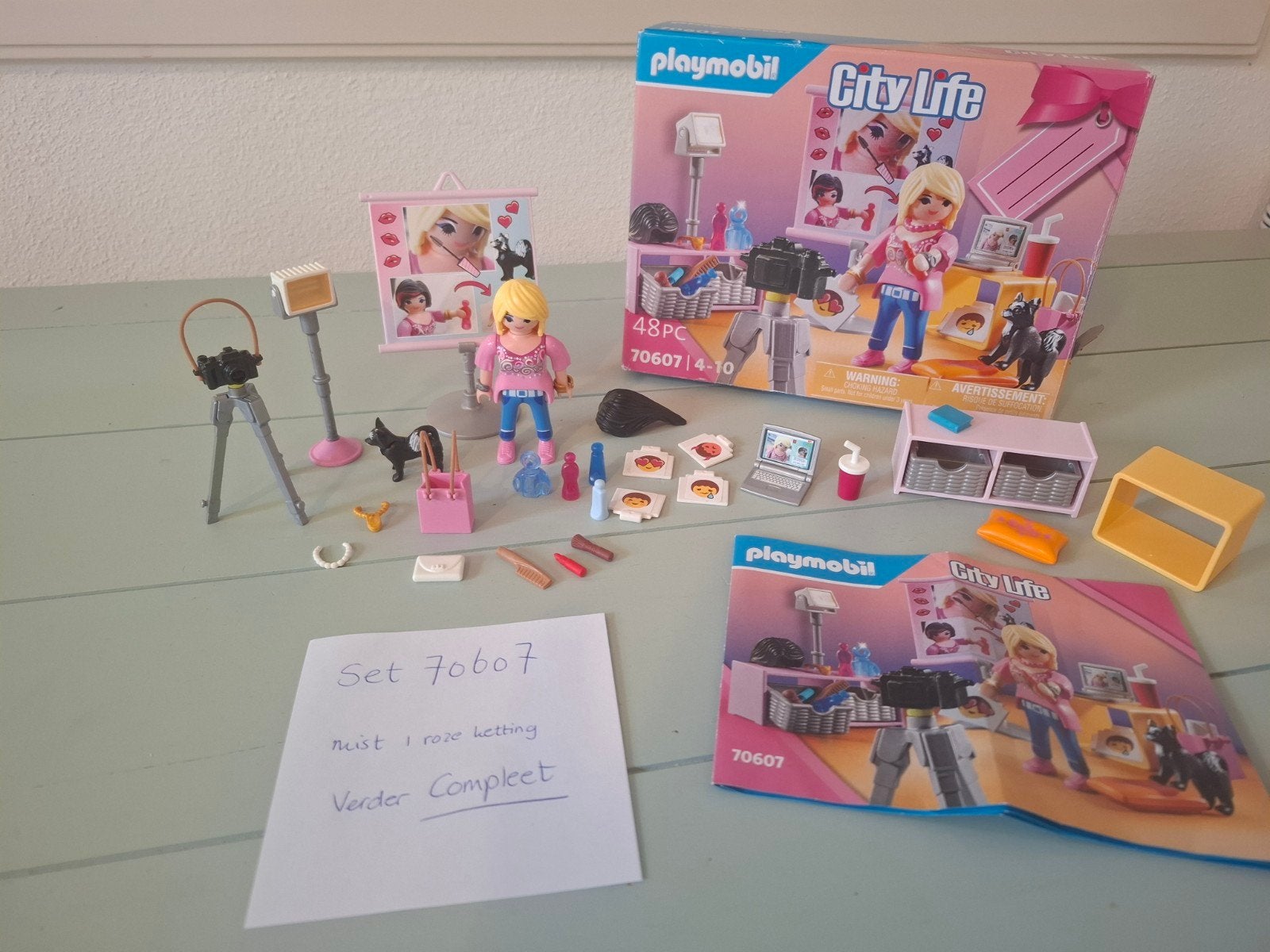Playmobil City Life 70607 - Vloggen, Complete set, Ophalen of Verzenden, Zo goed als nieuw, City life