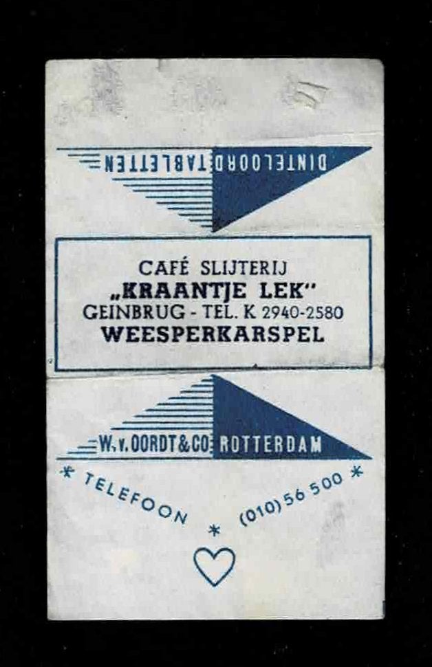 suikerwikkel 1566 Kraantje Lek Weesperkarspel, Ophalen of Verzenden, Nederland
