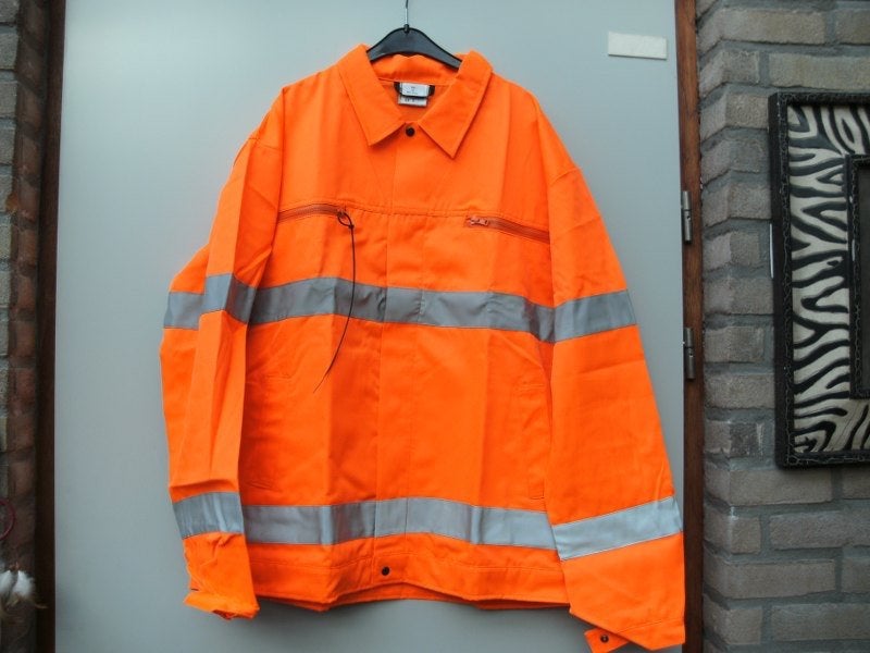 Oranje veiligheids werk jas met reflectie in maat 50, Overall, Nieuw, Ophalen of Verzenden, REGINA