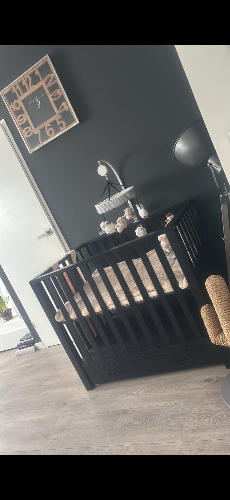 Zwarte box met lade, Kinderen en Baby's, Boxen, Ophalen of Verzenden, Gebruikt, Lade