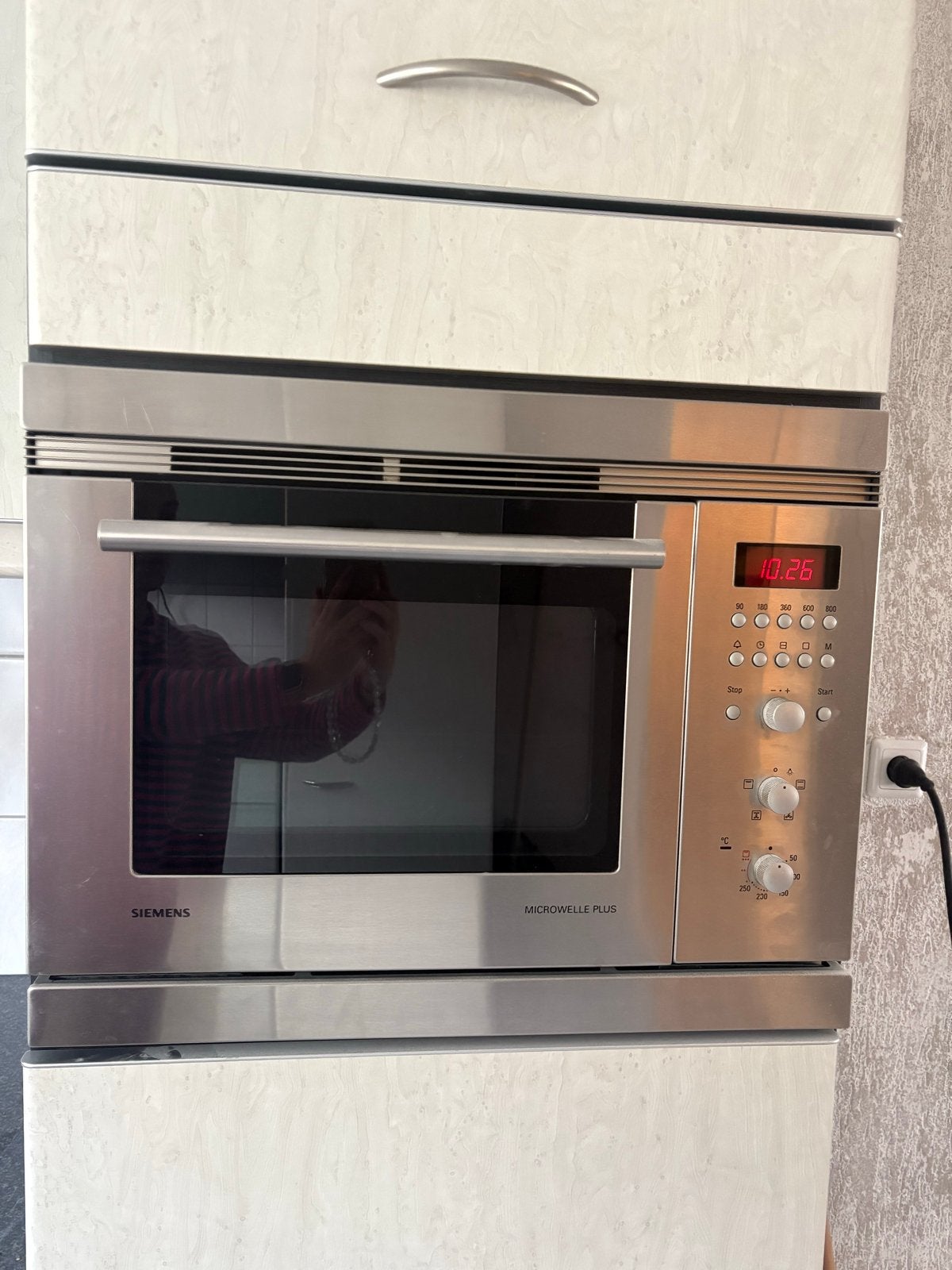 Siemens HF8690NL Inbouw Combimagnetron - Zilver, Witgoed en Apparatuur, Ophalen, Combimagnetron, Gebruikt, 60 cm of meer