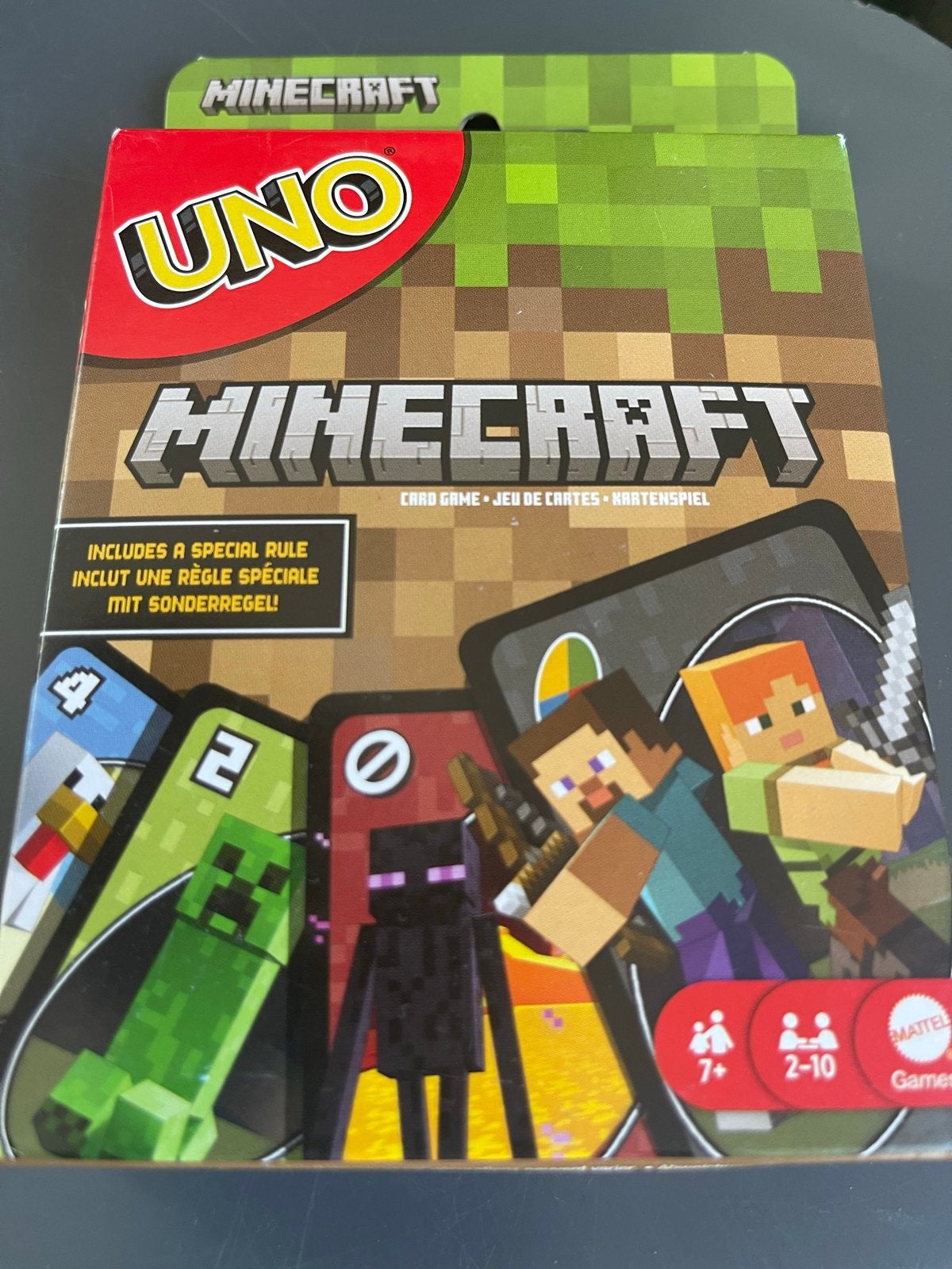 UNO Minecraft Kaartspel - Inclusief speciale regel, Een of twee spelers, Ophalen of Verzenden, Zo goed als nieuw