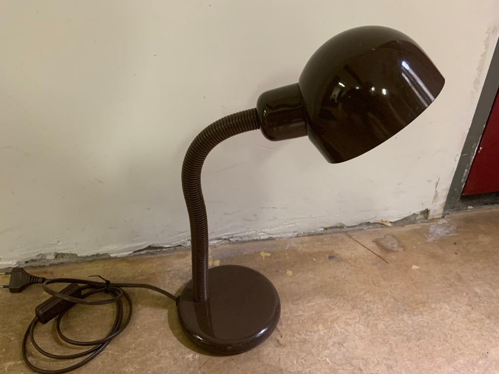 Jaren 80 bureau lamp bruin, Ophalen of Verzenden