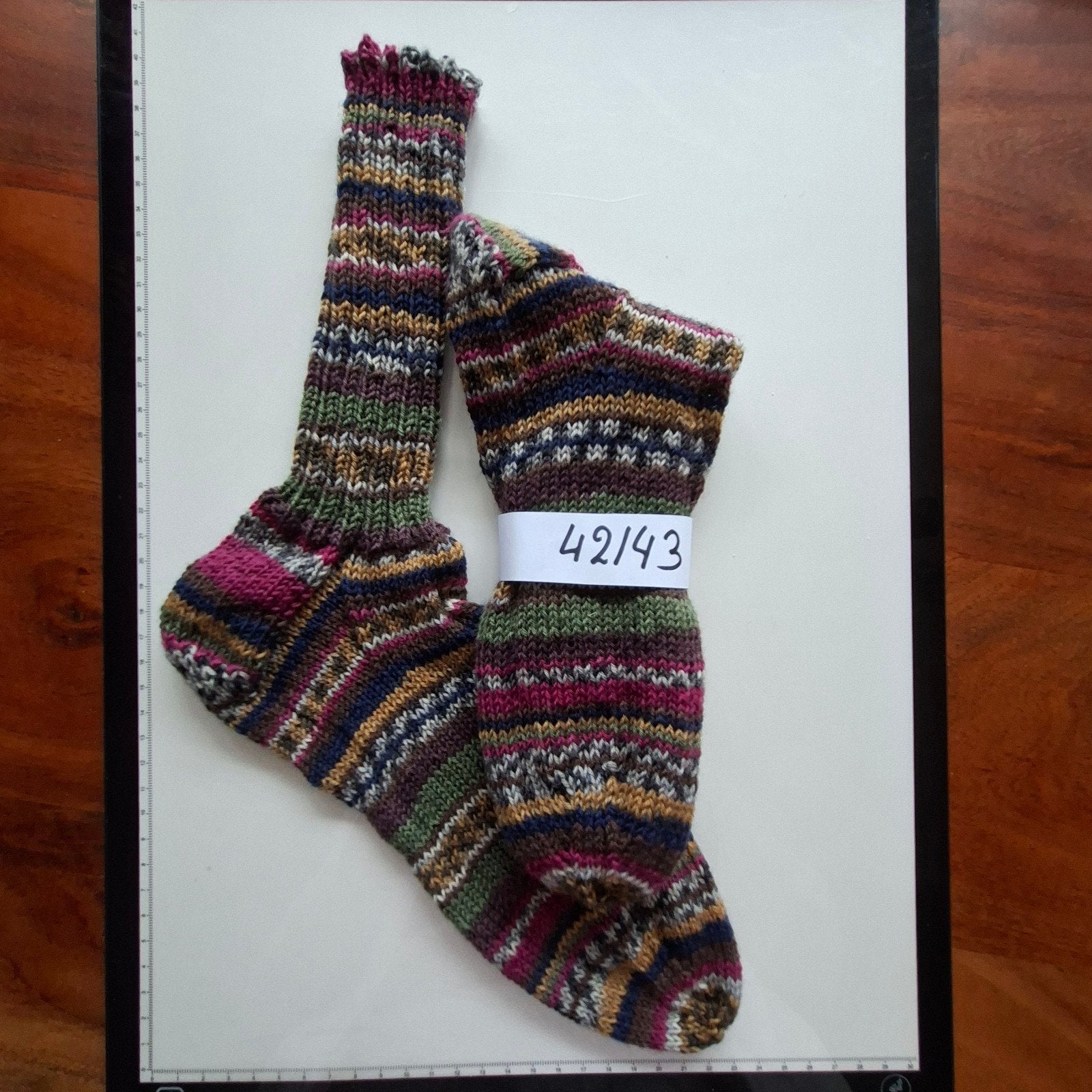 Mooie handgebreide warme wollen sokken, maat 42/43, Kleding | Heren, Sokken en Kousen, Overige kleuren, Ophalen of Verzenden, Handgemaakt